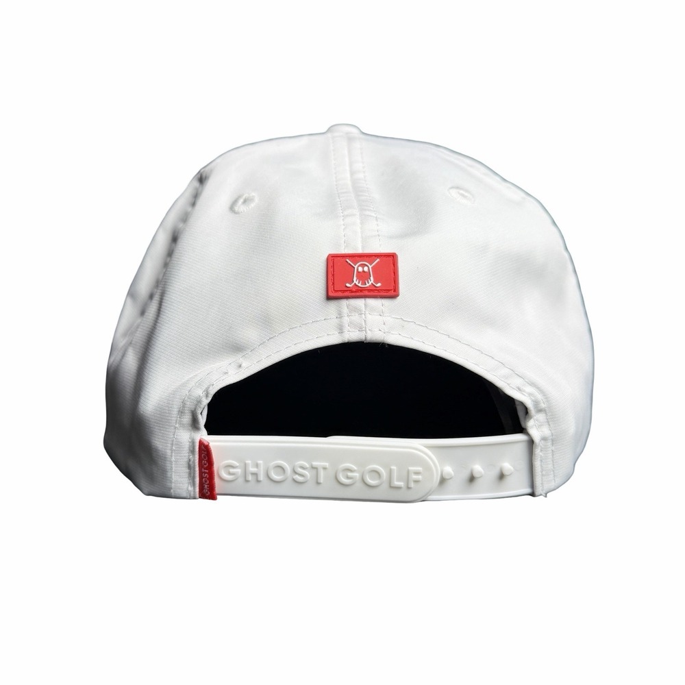 Ghost Golf Retro Golfer Snapback Hat White OSFM Rope Flat Bill Golf Cap - Picture 6 of 16